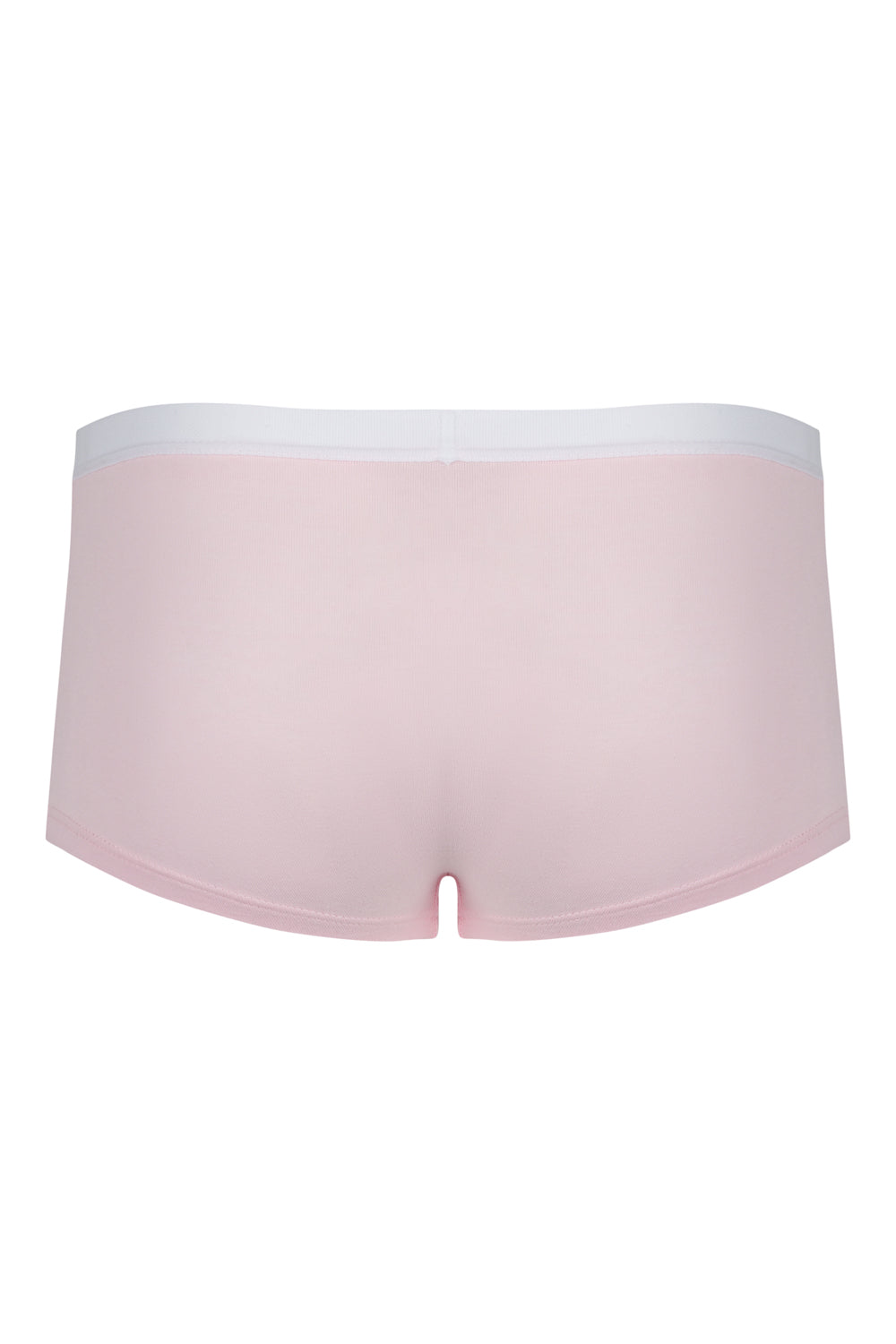Pink girl 
boxer briefs with a white waistband on a white background